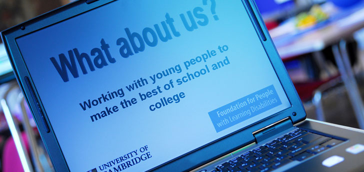 Computer screen showing the words ‘What about us?’